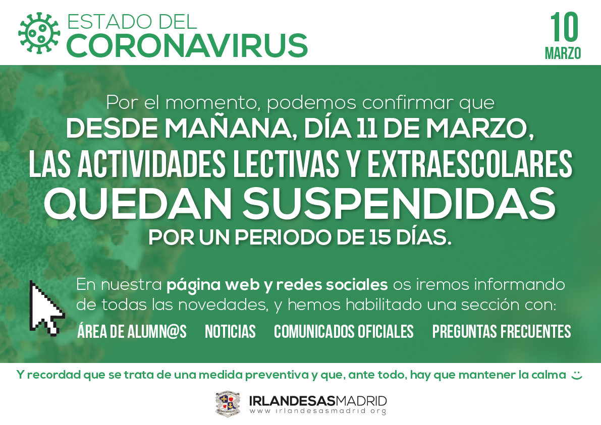 Coronavirus 10 marzo · Irlandesas Madrid