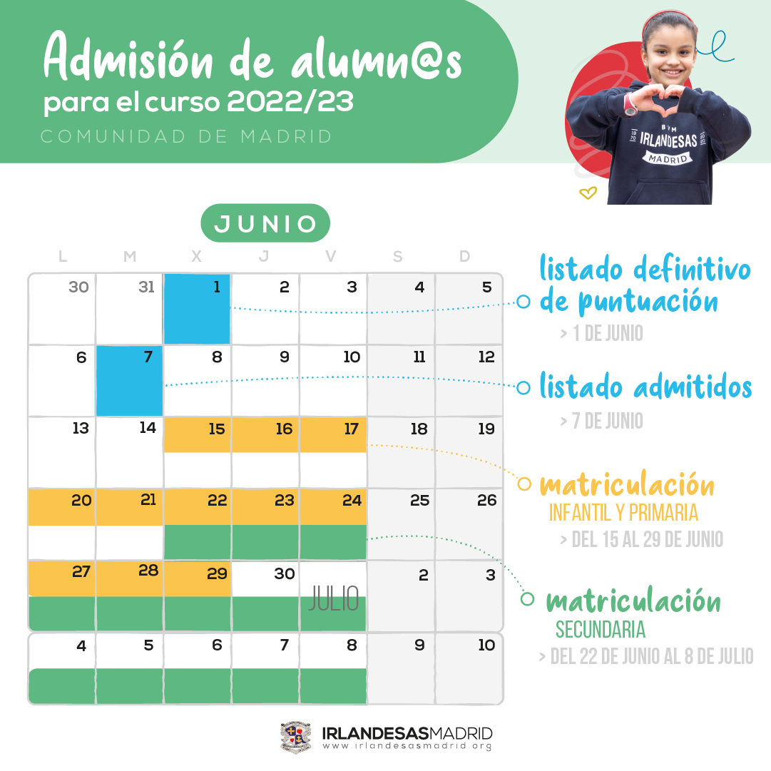 Calendario matriculaciones 03 · Irlandesas Madrid+